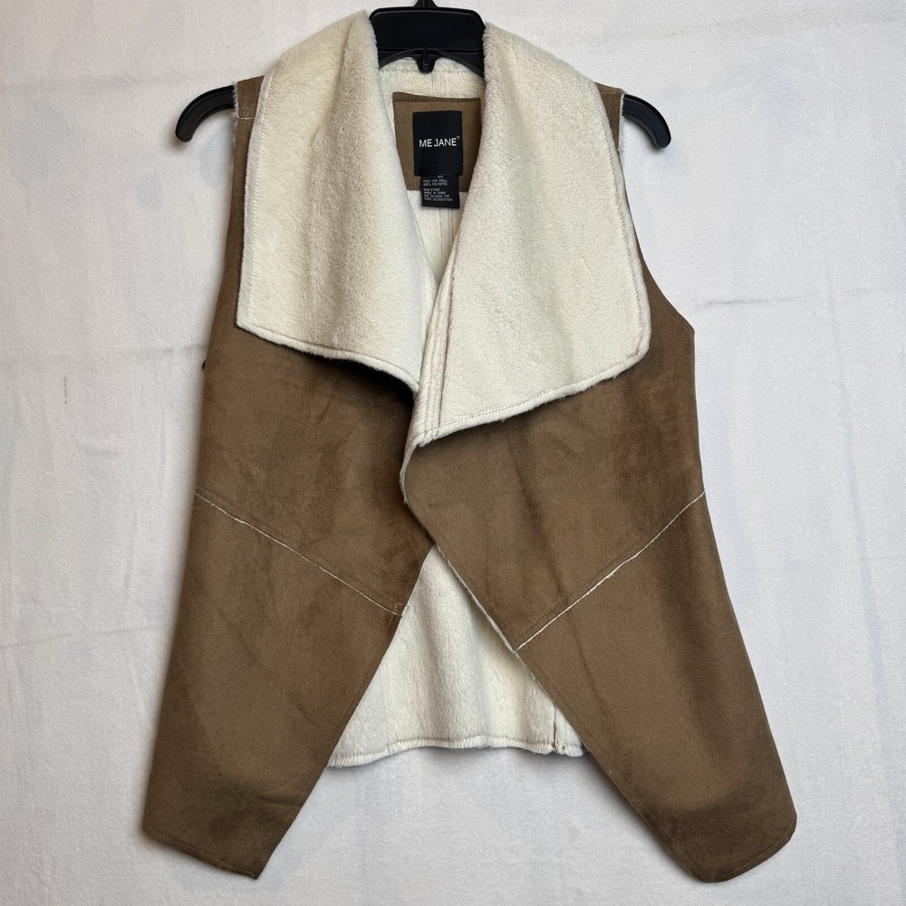 Me Jane Faux‎ Leather Vest Fur Lined Size XS